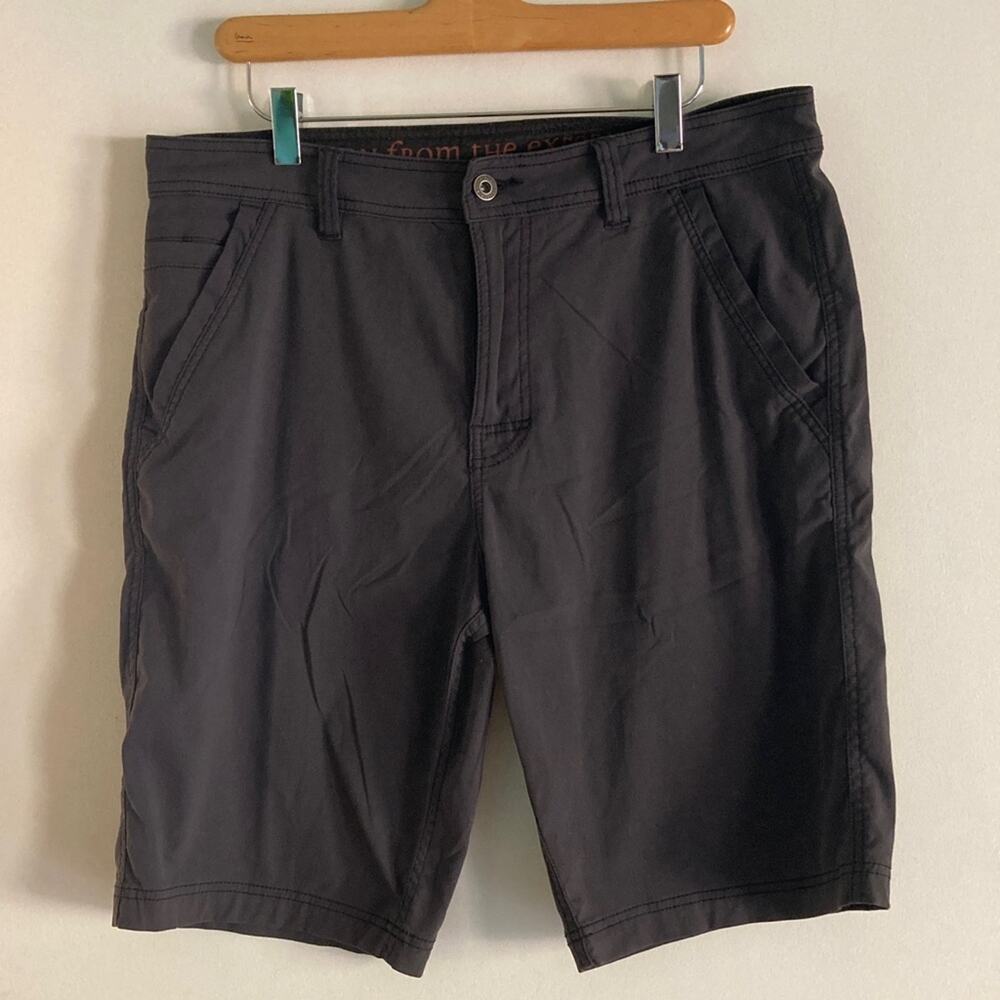 Prana Mens Dark Gray Shorts 34 X 11 Inseam